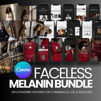 Faceless Melanin Bundle Master Resell Rights