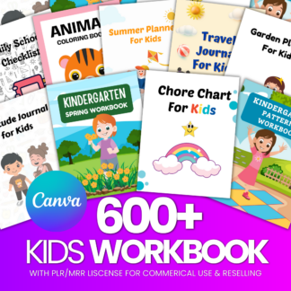 600+ kids workbooks | Edit In Canva