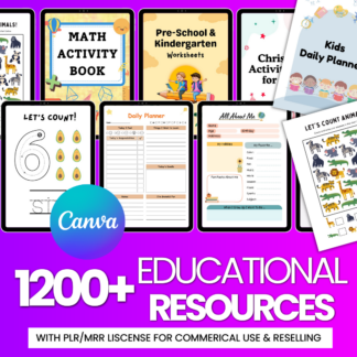 1200+ Educational Resources For Kids | Coloring Pages etc. MRR BUNDLE